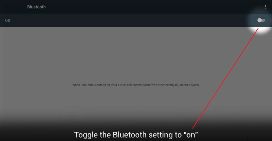 Toggle the Bluetooth settings to "ON" to have your bike search for and connect to your Bluetooth device (AirPods).